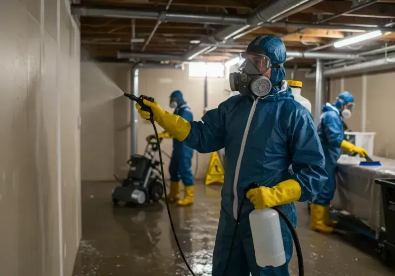 Basement Sanitization and Antimicrobial Treatment process in Forest County, WI