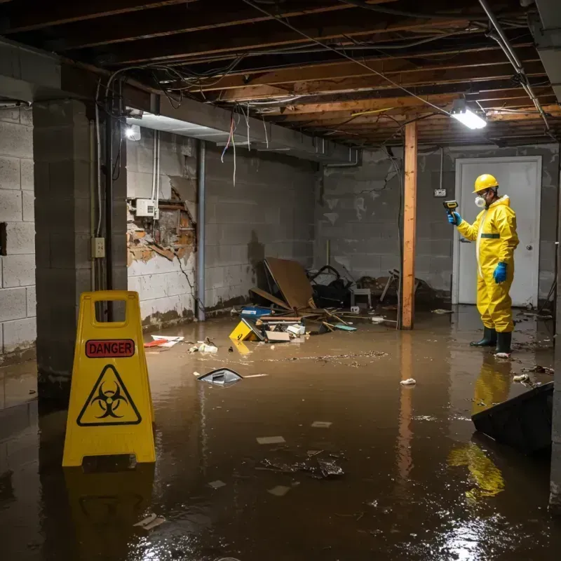 Flooded Basement Electrical Hazard in Forest County, WI Property